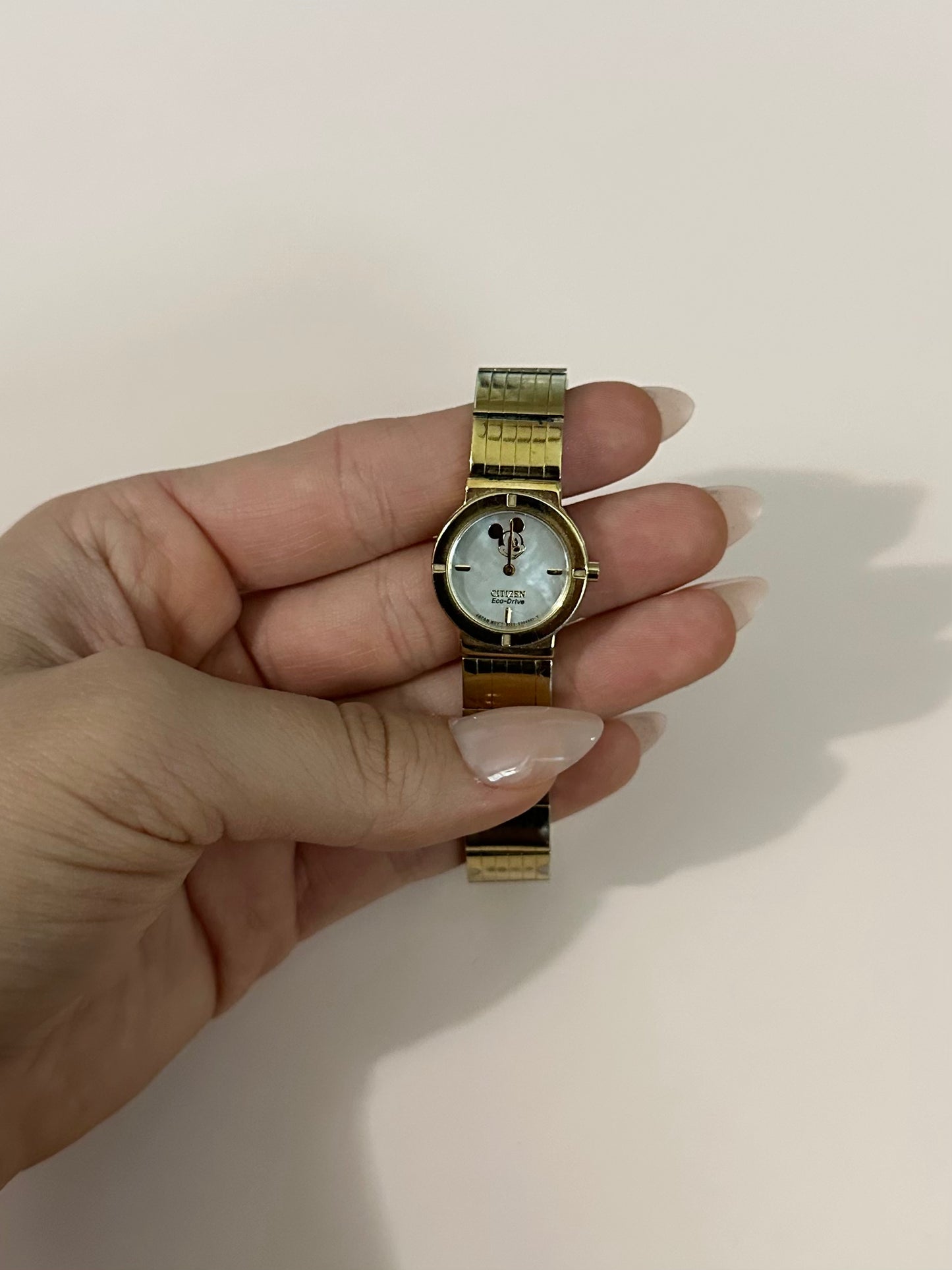 Gold-tone Citizens Eco-Drive Disney Mickey Mouse Watch for Women