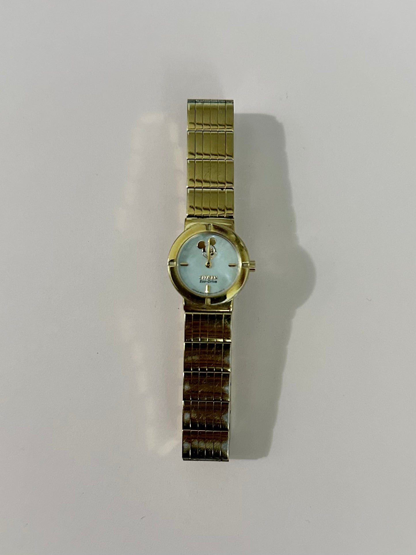Gold-tone Citizens Eco-Drive Disney Mickey Mouse Watch for Women