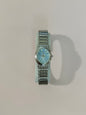 Silver Faded Glory Watch with Blue Face 7.5 inches