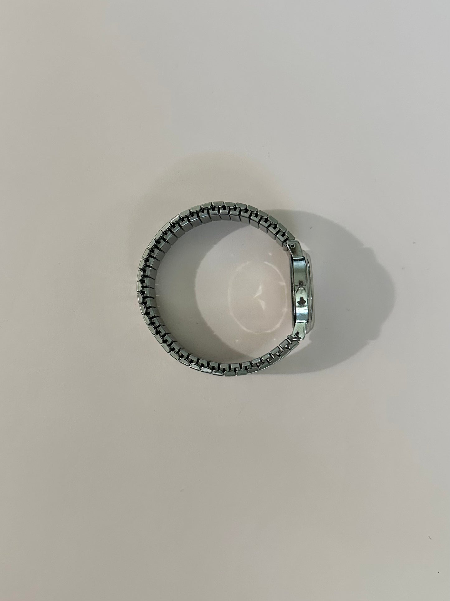 Silver Faded Glory Watch with Blue Face 7.5 inches