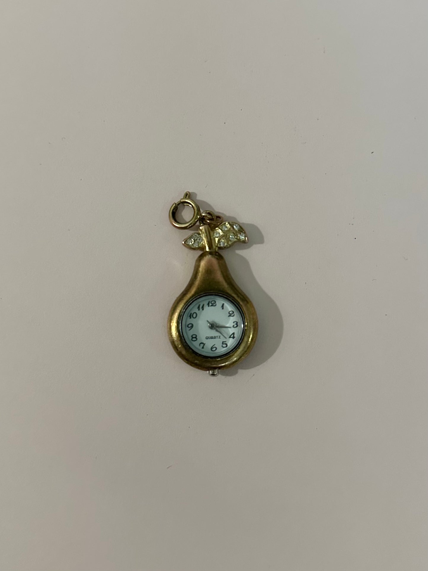 Gold Quartz Bag Charm 2 inches