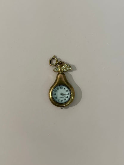 Gold Quartz Bag Charm 2 inches