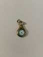 Gold Quartz Bag Charm 2 inches