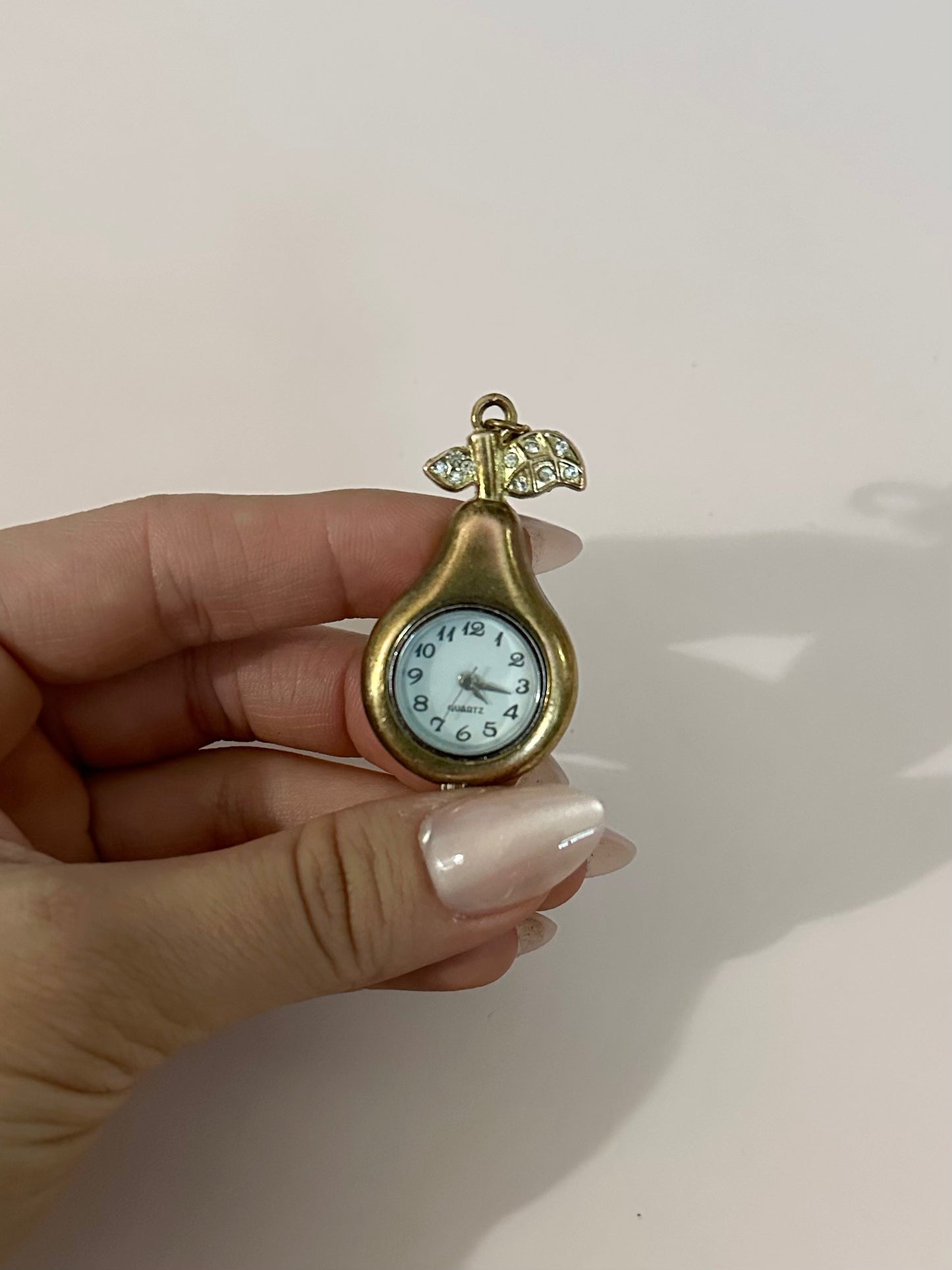 Gold Quartz Bag Charm 2 inches