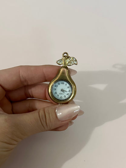 Gold Quartz Bag Charm 2 inches