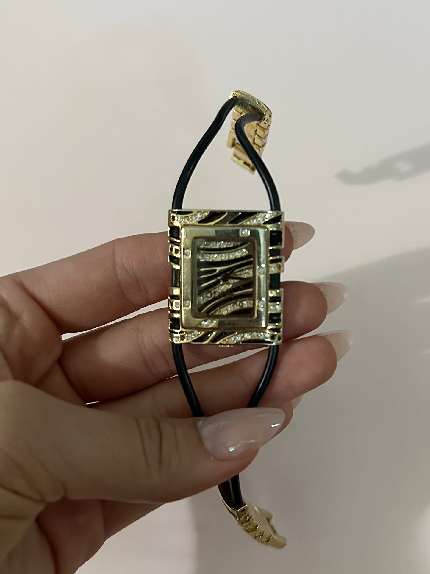 Gold and Black By Hugo Watch 7.5 inches