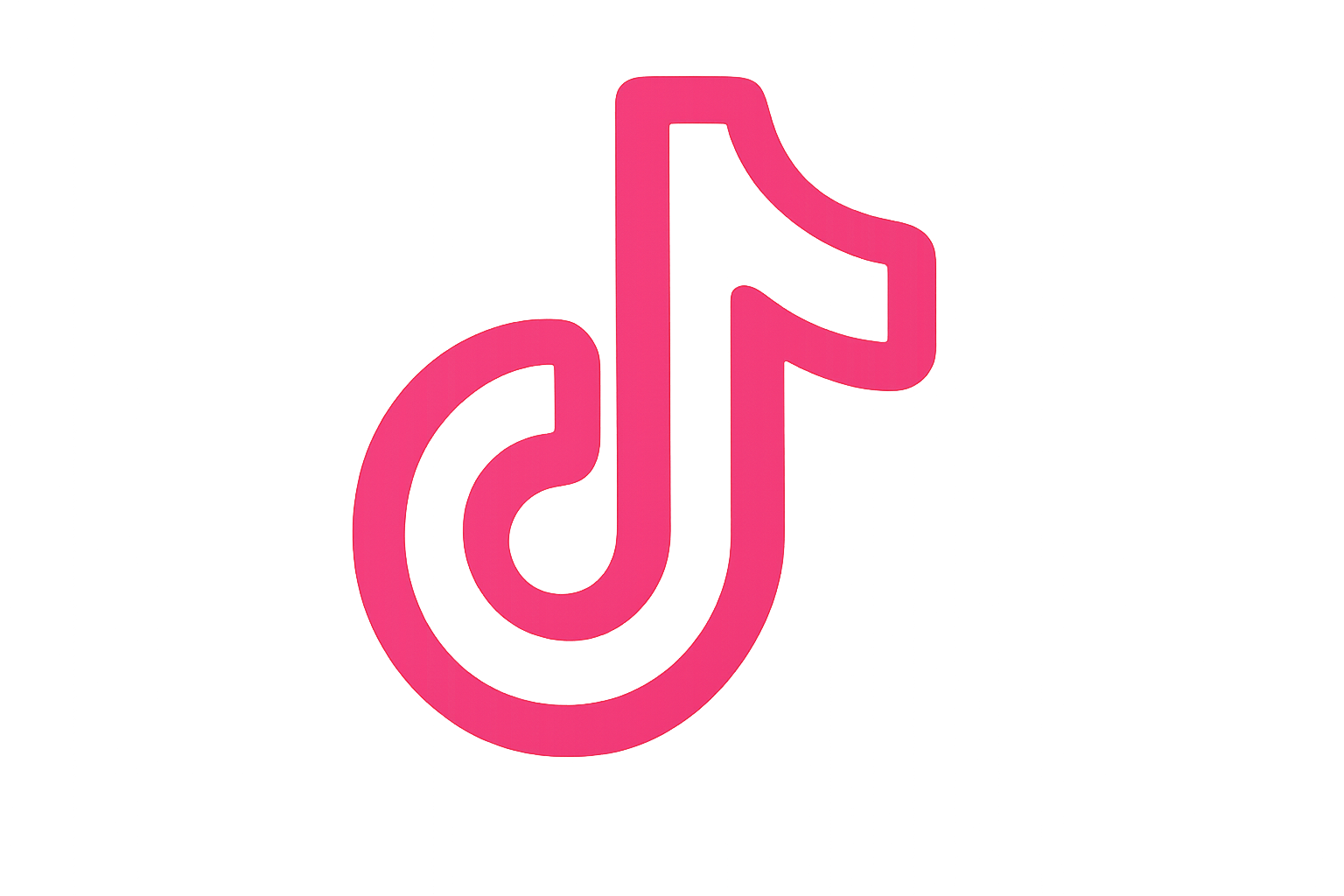 thicker pink tiktok logo